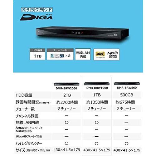 パナソニック 1TB 2チューナー ブルーレイレコーダー 4Kアップコンバート対応 おうちクラウドDIGA DMR-BRW1060｜kr-store｜06