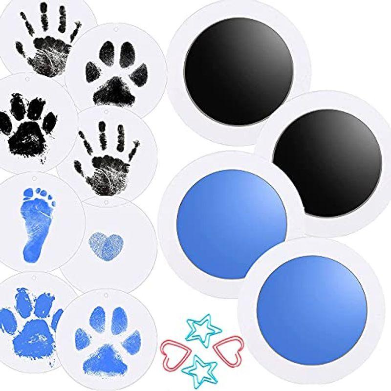 限定版 Waeto 赤ちゃん 手形 円形 足形キット 手形スタンプ 汚れないインク 猫犬手足型 ベビーフレーム ギフト 出産祝い 成長記録 新生児 Materialworldblog Com