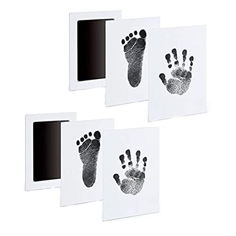 赤ちゃん 手形 足形キット 汚れないインク ベビーフレーム出産祝い 95 Off 成長記録 新生児 2セット 記念品プレゼント 猫犬手足型 1歳誕生日