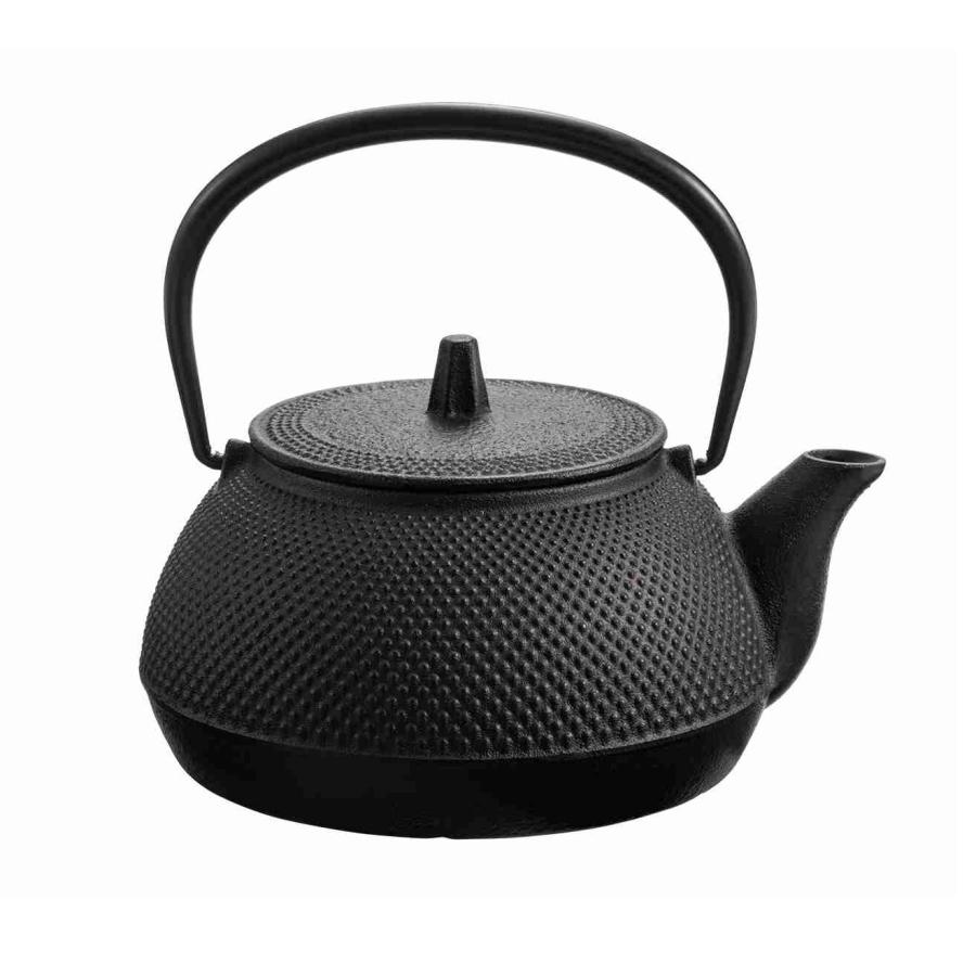 岩鋳（IWACHU） 南部鉄器 鉄瓶兼用急須 茶こし付き 5型新アラレ IH・直