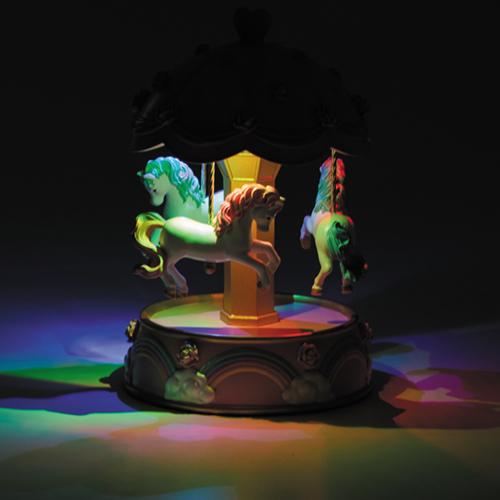 メリーゴーランドオルゴール LEDライト付き