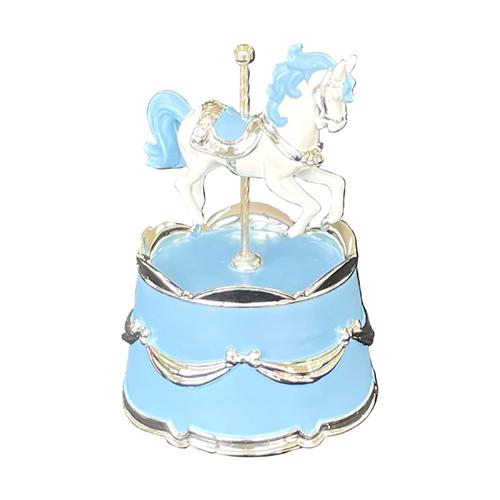 オルゴール 木馬 ブルーxシルバー イシグロ/12208 : kret - 通販