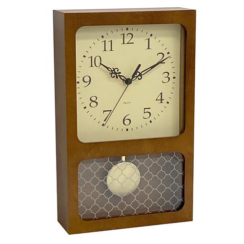 木製振り子時計 レクタングル ブラウン イシグロ/31260 : kret - 通販