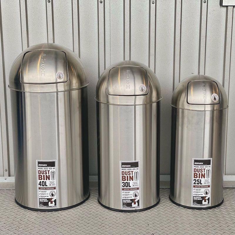 ダルトン(Dulton) ダスト ビン サテン フィニッシュ 25L ステンレス ふた付きゴミ箱 K555-425-25_5