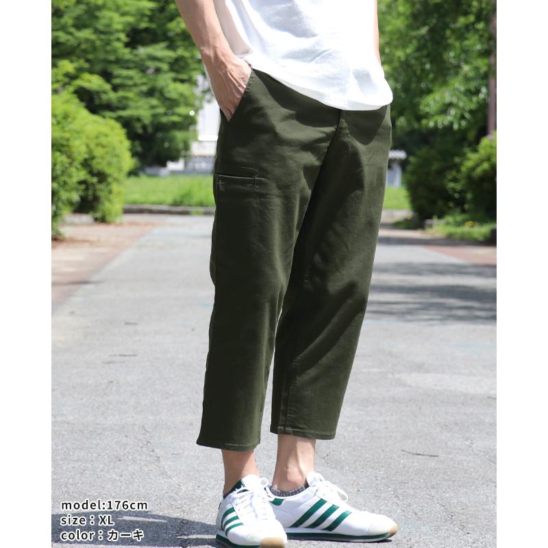 クリフメイヤー KRIFF MAYER メンズ ボトムス 7分丈 半端丈 膝下 ウエストゴム 無地 ベーシック ズボン チノパン カジュアル 夏 ストレッチクロップドパンツ | KRIFF MAYER | 10