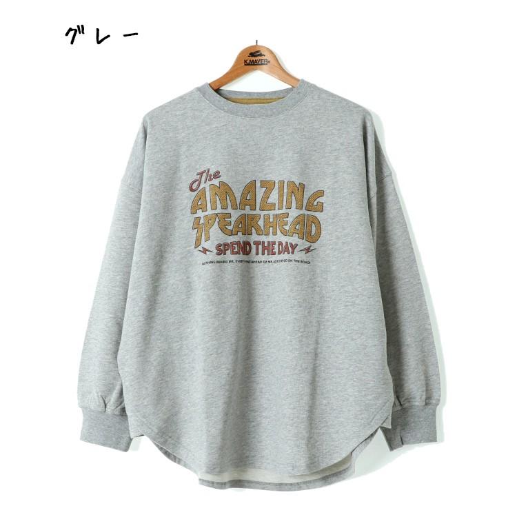 スウェット レディース 裏毛 長袖 Tシャツ ロックt カジュアル 春 秋