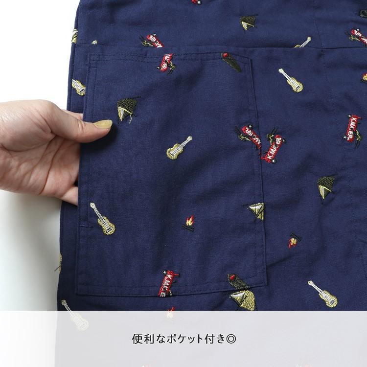 ワンピース 半袖 夏 ロング シャツワンピース 羽織り カジュアル ゆったり アウトドア キャンピング刺繍ワンピ Kriff Mayer Ladys クリフメイヤーレディース l Kriff Mayer 通販 Yahoo ショッピング