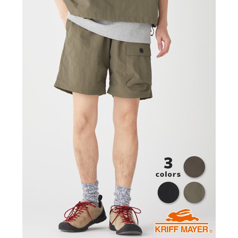 クリフメイヤー KRIFF MAYER メンズ ショートパンツ ボトムス 短パン 無地 膝上丈 撥水 ゆったり ウエストゴム アウトドア GEARショーツ | KRIFF MAYER