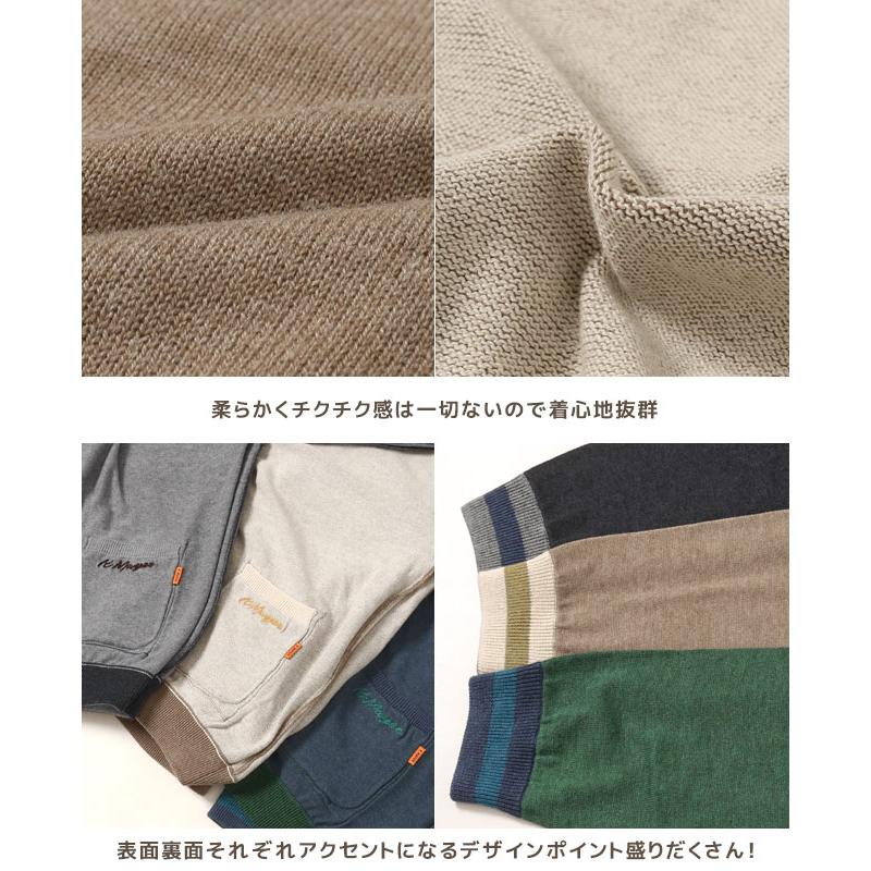 クリフメイヤー KRIFF MAYER メンズ レディース ユニセックス 長袖 カーディガン リバーシブル 刺繍 2way アメカジ カジュアル ひっくり ニット カーデ | KRIFF MAYER | 19