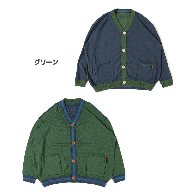 クリフメイヤー KRIFF MAYER メンズ レディース ユニセックス 長袖 カーディガン リバーシブル 刺繍 2way アメカジ カジュアル ひっくり ニット カーデ | KRIFF MAYER | 22
