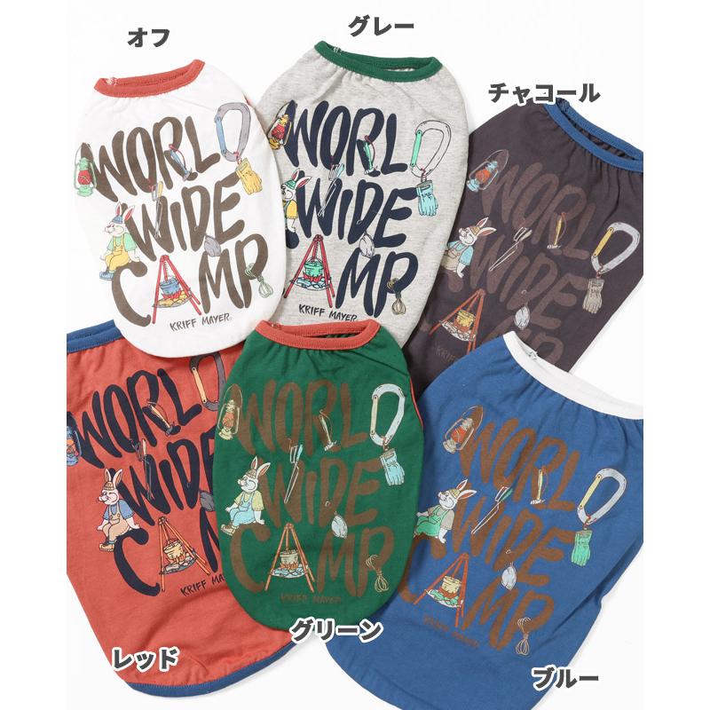 クリフメイヤードッグ KRIFF MAYER DOG Tシャツ ノースリーブ ロゴ ドッグ お揃い 犬服 ドッグウェア 綿100 ペアルック 伸縮性 小型犬 DOG キャンプラビット T |  | 25