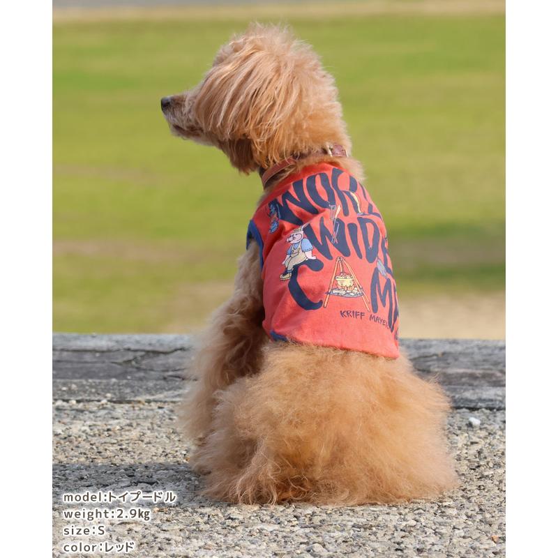 クリフメイヤードッグ KRIFF MAYER DOG Tシャツ ノースリーブ ロゴ ドッグ お揃い 犬服 ドッグウェア 綿100 ペアルック 伸縮性 小型犬 DOG キャンプラビット T |  | 12