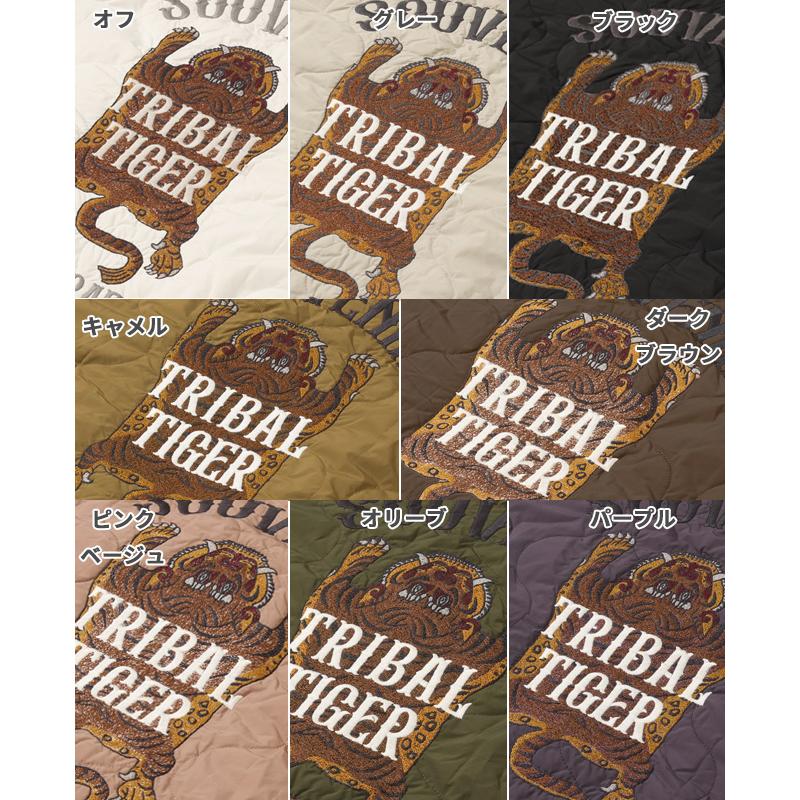 クリフメイヤー KRIFF MAYER メンズ アウター ユニセックス 中綿 ヴィンテージ風 お揃い アメカジ トラ タイガー カジュアル スーベニア 刺繍 キルト ジャケット | KRIFF MAYER | 27