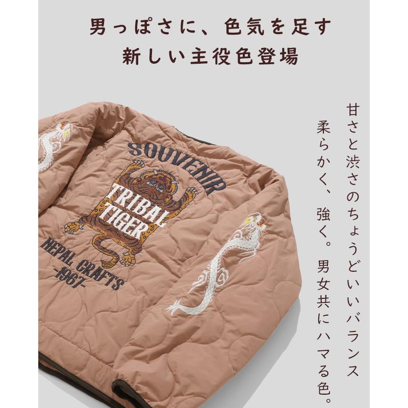 クリフメイヤー KRIFF MAYER メンズ アウター ユニセックス 中綿 ヴィンテージ風 お揃い アメカジ トラ タイガー カジュアル スーベニア 刺繍 キルト ジャケット | KRIFF MAYER | 12