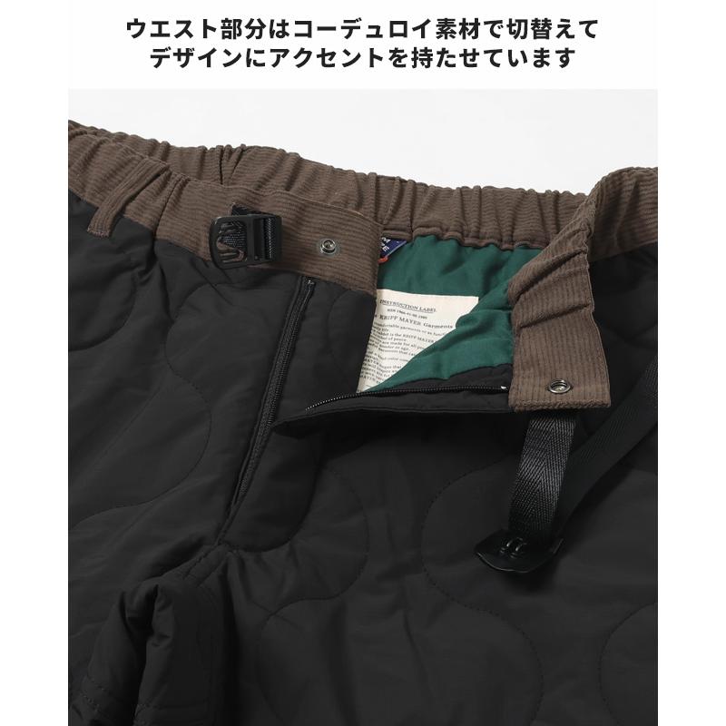 クリフメイヤー KRIFF MAYER メンズ ボトムス ロングパンツ フェイクダウンパンツ テーパード ウエストゴム 暖かい 中綿キルトクライミングパンツ | KRIFF MAYER | 20