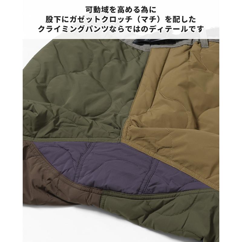 クリフメイヤー KRIFF MAYER メンズ ボトムス ロングパンツ フェイクダウンパンツ テーパード ウエストゴム 暖かい 中綿キルトクライミングパンツ | KRIFF MAYER | 22