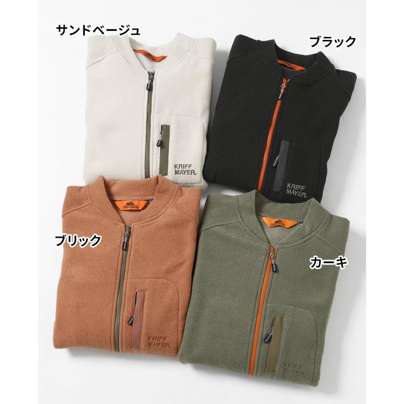 クリフメイヤー KRIFF MAYER メンズ ユニセックス  長袖 カーディガン ライトアウター ジャケット 裏起毛 ワイド 羽織り 秋 冬 ブークレZIPカーデ | KRIFF MAYER | 22