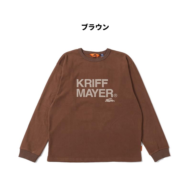 クリフメイヤー KRIFF MAYER メンズ ユニセックス 長袖 Tシャツ ブランドロゴ 微起毛 ストレッチ アメカジ アウトドア もちのびロゴプリントロンT | KRIFF MAYER | 21