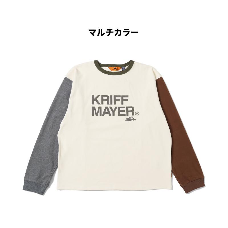 クリフメイヤー KRIFF MAYER メンズ ユニセックス 長袖 Tシャツ ブランドロゴ 微起毛 ストレッチ アメカジ アウトドア もちのびロゴプリントロンT | KRIFF MAYER | 23