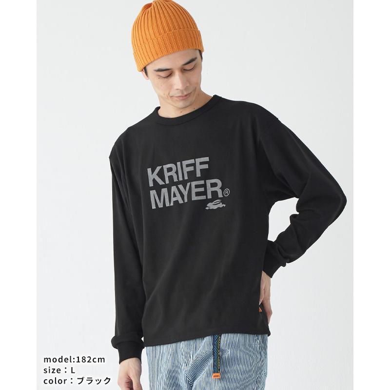 クリフメイヤー KRIFF MAYER メンズ ユニセックス 長袖 Tシャツ ブランドロゴ 微起毛 ストレッチ アメカジ アウトドア もちのびロゴプリントロンT | KRIFF MAYER | 07