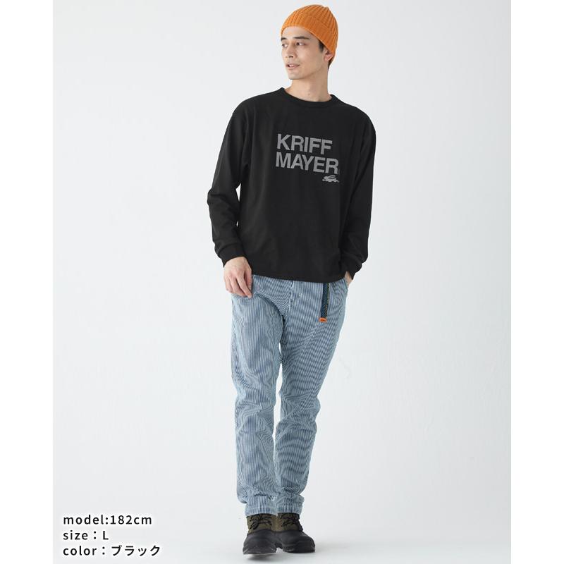 クリフメイヤー KRIFF MAYER メンズ ユニセックス 長袖 Tシャツ ブランドロゴ 微起毛 ストレッチ アメカジ アウトドア もちのびロゴプリントロンT | KRIFF MAYER | 08