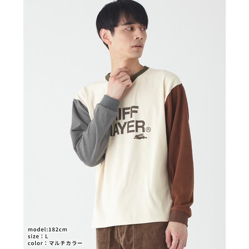 クリフメイヤー KRIFF MAYER メンズ ユニセックス 長袖 Tシャツ ブランドロゴ 微起毛 ストレッチ アメカジ アウトドア もちのびロゴプリントロンT | KRIFF MAYER | 09