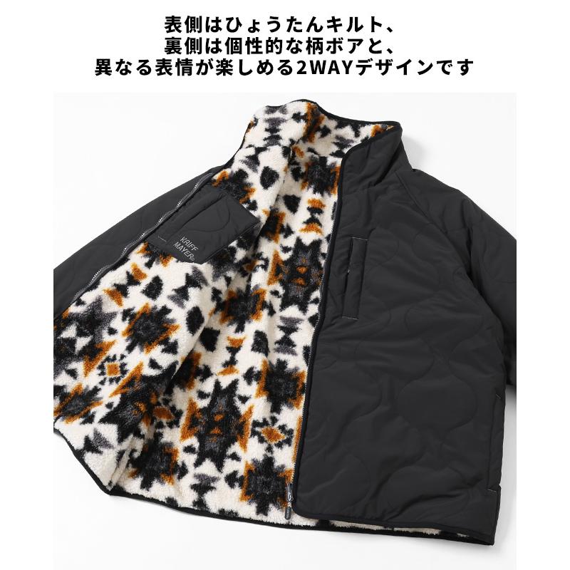 クリフメイヤー KRIFF MAYER メンズ ユニセックス アウター ボアフリース リバーシブル アウトドア アメカジ 秋 冬 キルト 柄ボアひっくりジャケット | KRIFF MAYER | 10