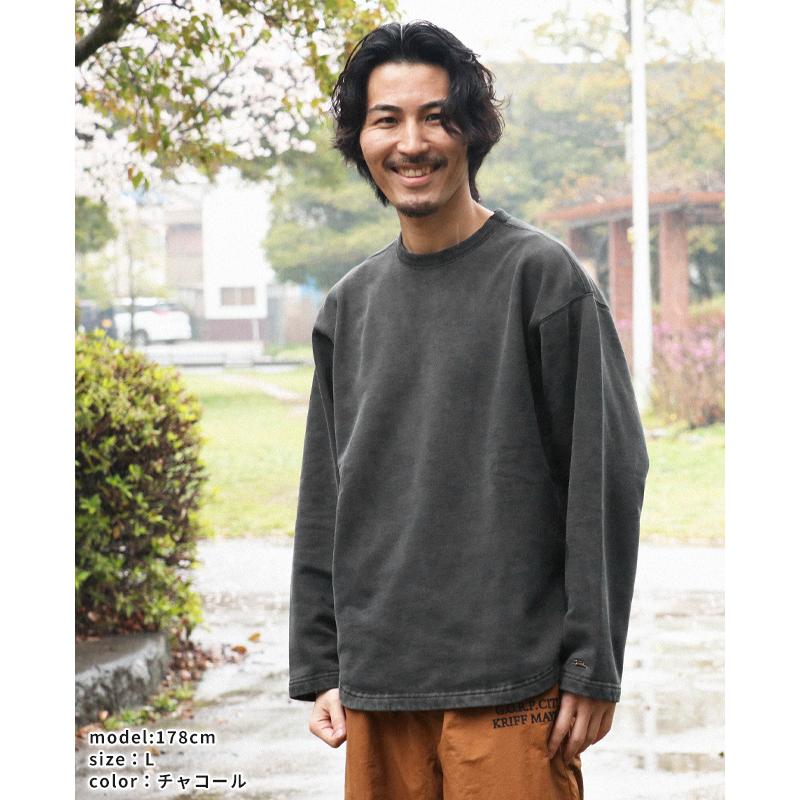 クリフメイヤー KRIFF MAYER メンズ ユニセックス 長袖 スウェット 裏起毛 裏微起毛 古着風 綿 コットン100 アメカジ ヘビーウェイト ピグメントラフクルー | KRIFF MAYER | 13