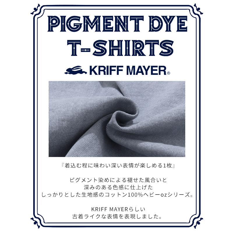 クリフメイヤー KRIFF MAYER メンズ ユニセックス 長袖 Tシャツ カットソー クルーネック 袖リブ 胸ポケ 無地 アメカジ 秋 春 ヘビーOZピグメントロンT | KRIFF MAYER | 09