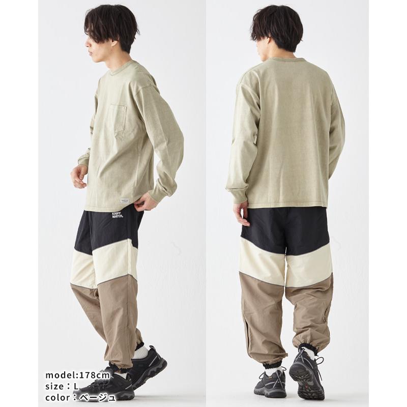 クリフメイヤー KRIFF MAYER メンズ ユニセックス 長袖 Tシャツ カットソー クルーネック 袖リブ 胸ポケ 無地 アメカジ 秋 春 ヘビーOZピグメントロンT | KRIFF MAYER | 12