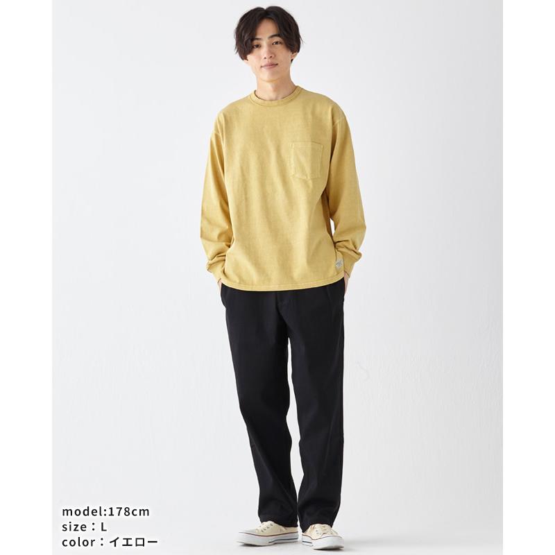 クリフメイヤー KRIFF MAYER メンズ ユニセックス 長袖 Tシャツ カットソー クルーネック 袖リブ 胸ポケ 無地 アメカジ 秋 春 ヘビーOZピグメントロンT | KRIFF MAYER | 15