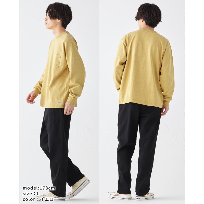 クリフメイヤー KRIFF MAYER メンズ ユニセックス 長袖 Tシャツ カットソー クルーネック 袖リブ 胸ポケ 無地 アメカジ 秋 春 ヘビーOZピグメントロンT | KRIFF MAYER | 16