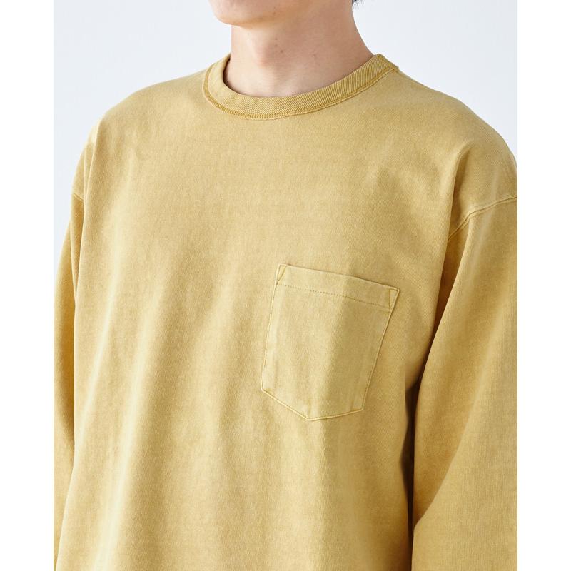 クリフメイヤー KRIFF MAYER メンズ ユニセックス 長袖 Tシャツ カットソー クルーネック 袖リブ 胸ポケ 無地 アメカジ 秋 春 ヘビーOZピグメントロンT | KRIFF MAYER | 17