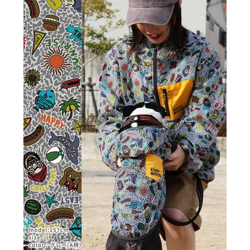 クリフメイヤー KRIFF MAYER メンズ アウター ユニセックス 長袖 マンパ 軽アウター お揃い アメカジ アウトドア 防汚 ヒッピー 撥水 総柄 フード ジャケット | KRIFF MAYER | 17