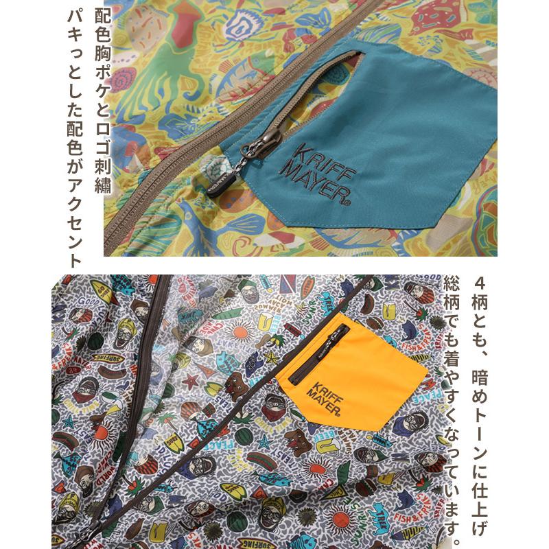 クリフメイヤー KRIFF MAYER メンズ アウター ユニセックス 長袖 マンパ 軽アウター お揃い アメカジ アウトドア 防汚 ヒッピー 撥水 総柄 フード ジャケット | KRIFF MAYER | 08