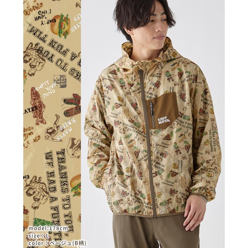 クリフメイヤー KRIFF MAYER メンズ アウター ユニセックス 長袖 マンパ 軽アウター お揃い アメカジ アウトドア 防汚 ヒッピー 撥水 総柄 フード ジャケット | KRIFF MAYER | 10