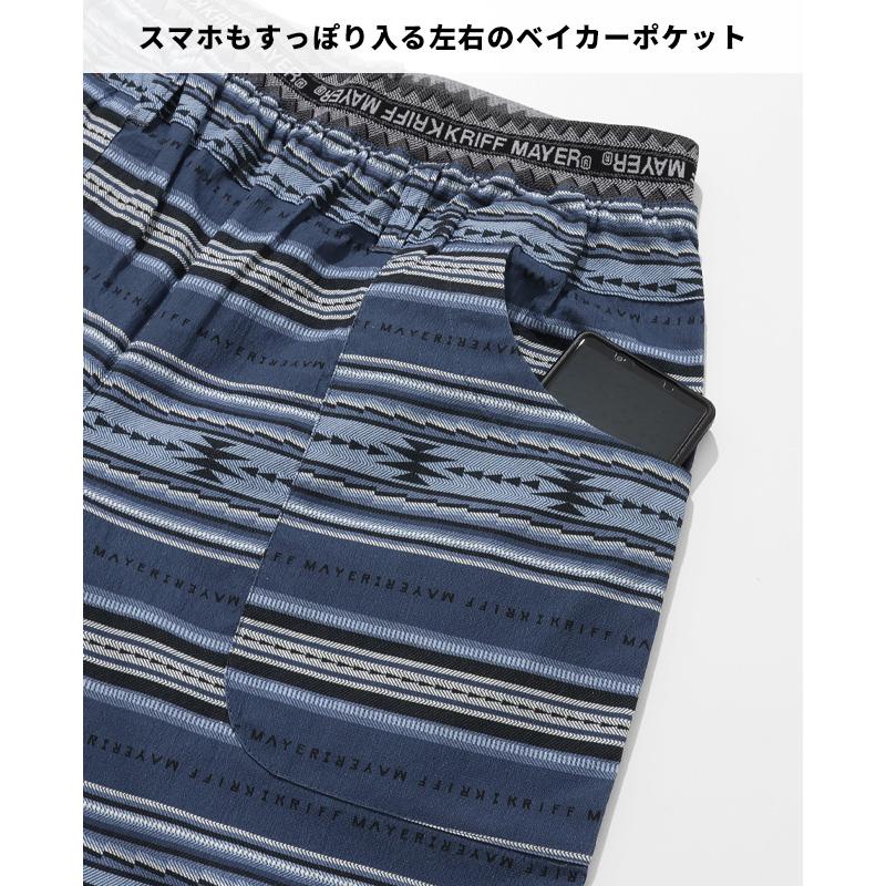 クリフメイヤー KRIFF MAYER メンズ ボトムス 7分丈 半端丈 ショートパンツ ステテコパンツ ウエストゴム 無地 接触冷感 LOHATECO ロハテコクロップドパンツ | KRIFF MAYER | 26