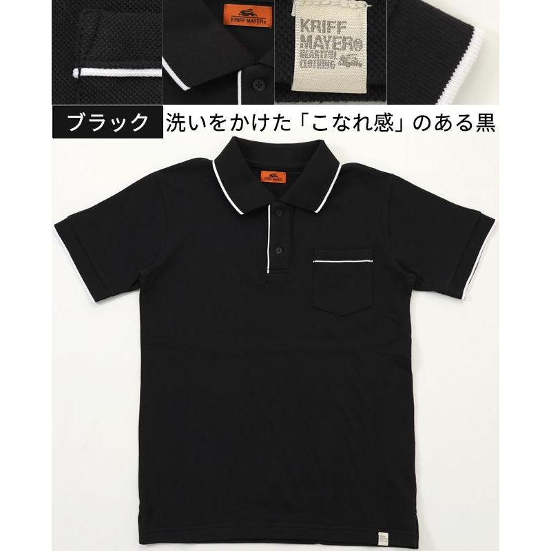 クリフメイヤー KRIFF MAYER パイピング リブライン襟 ポロシャツ メンズ 父の日 プレゼント ギフト 半袖 ポロ 接触冷感 カノコ 綿 クールビズ | KRIFF MAYER | 19
