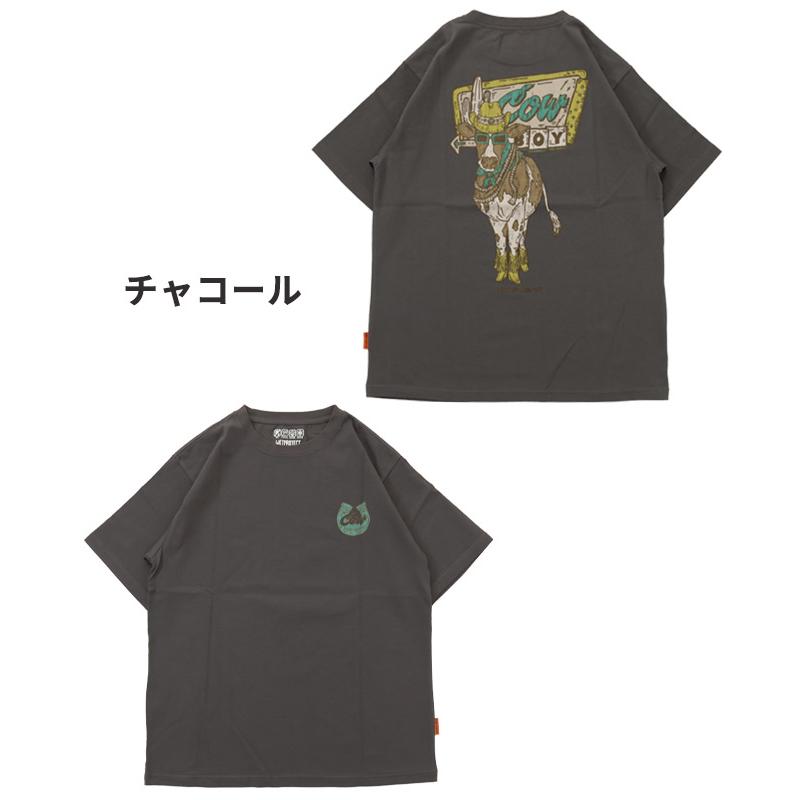 クリフメイヤー KRIFF MAYER メンズ ユニセックス 半袖 Tシャツ バックプリント アニマル 汗染み防止 撥水防汚 カジュアル アメカジ ウェットプロテクト T 牛 | KRIFF MAYER | 21