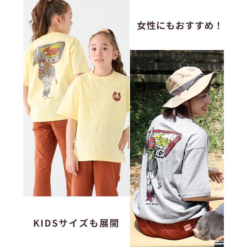 クリフメイヤー KRIFF MAYER メンズ ユニセックス 半袖 Tシャツ バックプリント アニマル 汗染み防止 撥水防汚 カジュアル アメカジ ウェットプロテクト T 牛 | KRIFF MAYER | 12