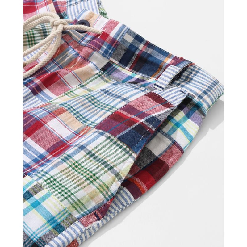 クリフメイヤー KRIFF MAYER メンズ ボトムス ショートパンツ 短パン イージーパンツ ハーフパンツ 膝丈 ウエストゴム チェック パッチワークショーツ | KRIFF MAYER | 16