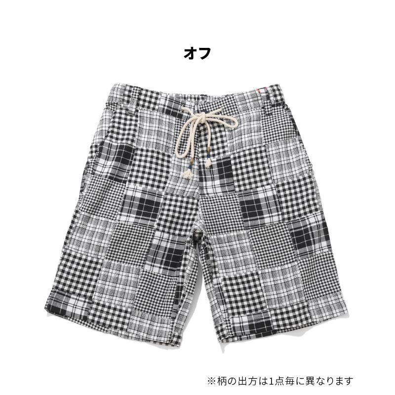クリフメイヤー KRIFF MAYER メンズ ボトムス ショートパンツ 短パン イージーパンツ ハーフパンツ 膝丈 ウエストゴム チェック パッチワークショーツ | KRIFF MAYER | 17
