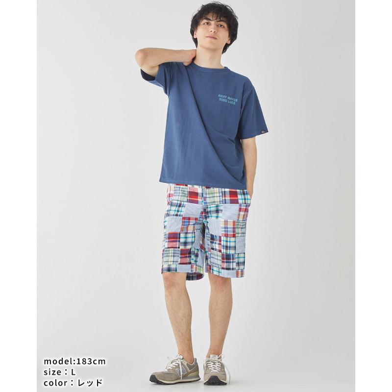 クリフメイヤー KRIFF MAYER メンズ ボトムス ショートパンツ 短パン イージーパンツ ハーフパンツ 膝丈 ウエストゴム チェック パッチワークショーツ | KRIFF MAYER | 08