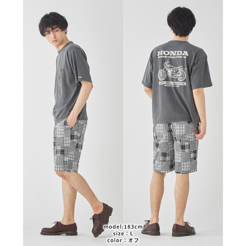 クリフメイヤー KRIFF MAYER メンズ ボトムス ショートパンツ 短パン イージーパンツ ハーフパンツ 膝丈 ウエストゴム チェック パッチワークショーツ | KRIFF MAYER | 11