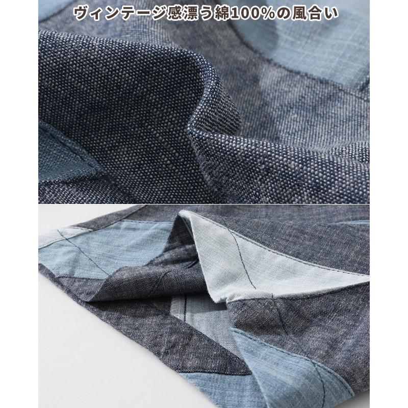 クリフメイヤー KRIFF MAYER メンズ ボトムス ショートパンツ 短パン イージーパンツ ハーフ 膝丈 コットン100% ウエストゴム デニム パッチワーク ショーツ | KRIFF MAYER | 17