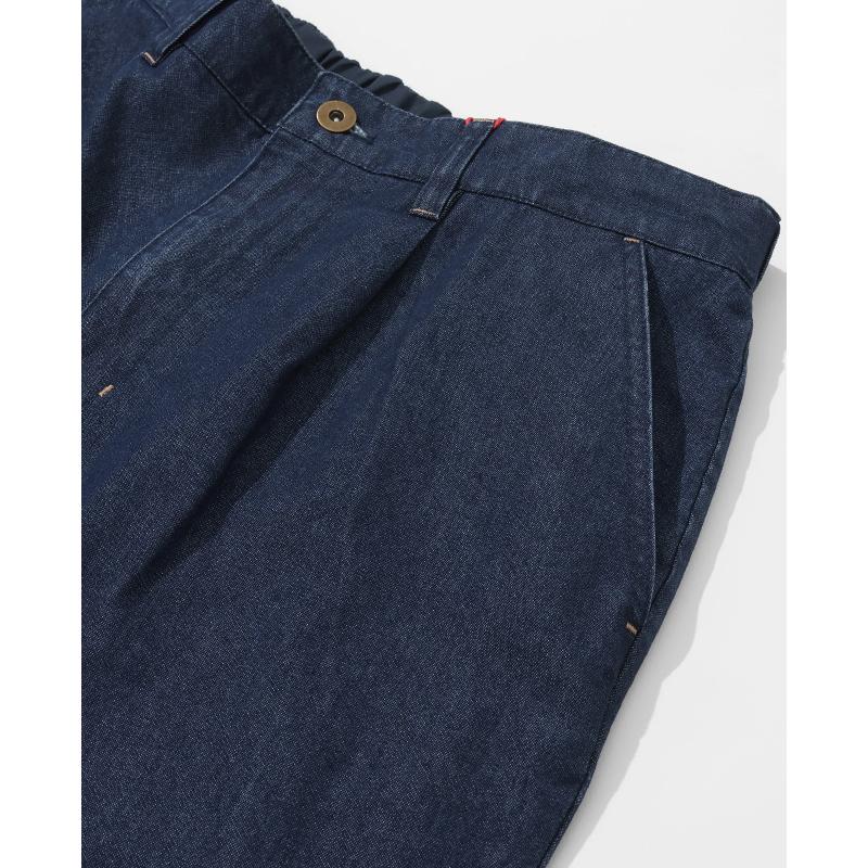 クリフメイヤー KRIFF MAYER メンズ ボトムス ロングパンツ イージーパンツ スラックス型 涼しい ストレッチ ウエストゴム 夏 秋 接触冷感デニムタックパンツ | KRIFF MAYER | 14