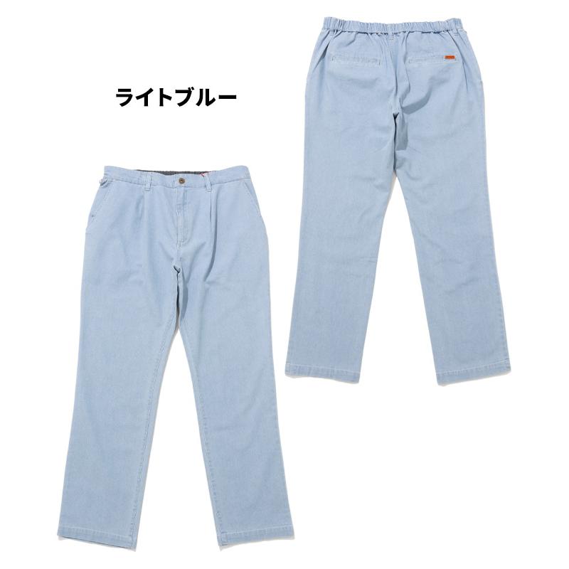 クリフメイヤー KRIFF MAYER メンズ ボトムス ロングパンツ イージーパンツ スラックス型 涼しい ストレッチ ウエストゴム 夏 秋 接触冷感デニムタックパンツ | KRIFF MAYER | 16
