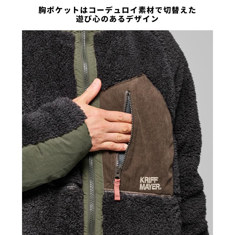 クリフメイヤー KRIFF MAYER メンズ ユニセックス アウター ボアフリース 暖かい 裏地付き おしゃれ アウトドア キャンプ 秋 冬 シャギーボアジャケット | KRIFF MAYER | 18