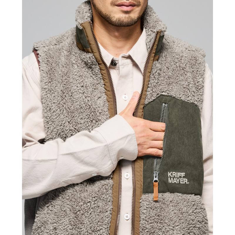 クリフメイヤー KRIFF MAYER メンズ ユニセックス ベスト アウター ボアフリース ハイネック スタンドネック アウトドア 防寒 秋 冬 シャギーボアベスト | KRIFF MAYER | 16