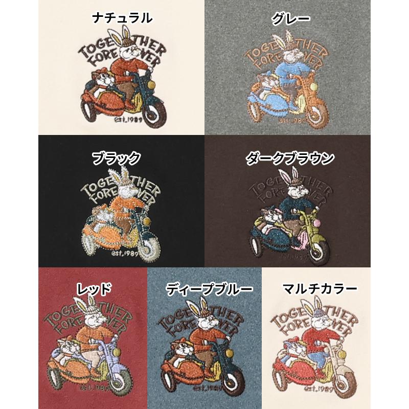 クリフメイヤー KRIFF MAYER メンズ ユニセックス 長袖 Tシャツ 微起毛 クルーネック ワンポイント バイク 暖かい インナー ストレッチ 秋 冬 もちのび刺繍ロンT | KRIFF MAYER | 20